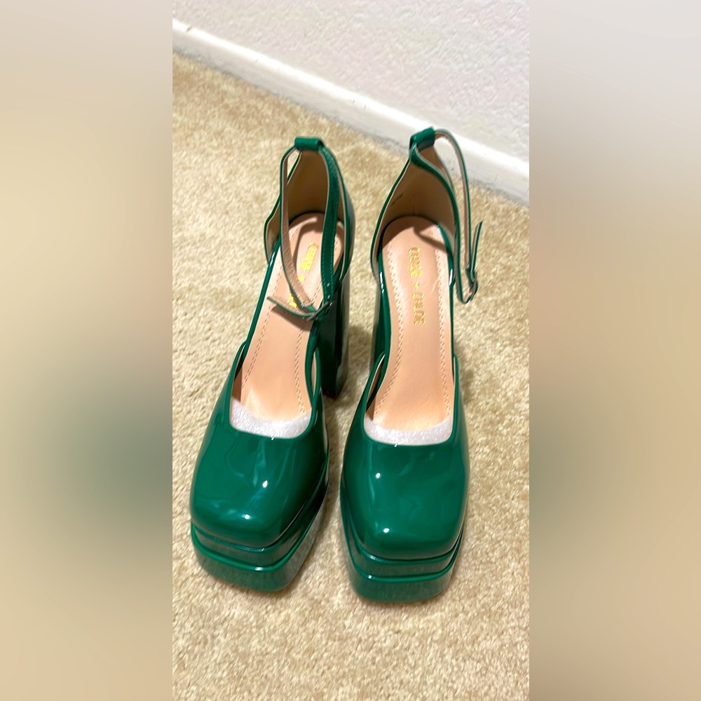 Green high heels